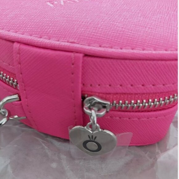 NEW AUTHENTIC PANDORA PINK HEART SHAPED JEWELRY BOX/case - Picture 6 of 11